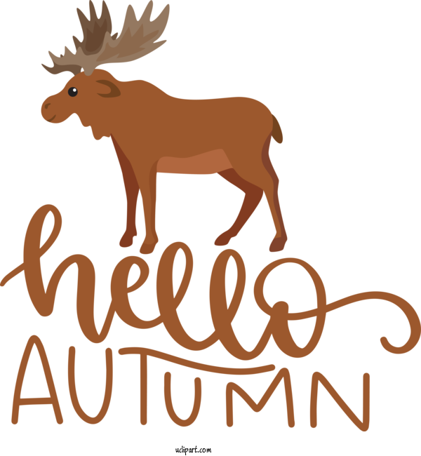 Free Nature Reindeer Antler Cartoon For Autumn Clipart Transparent Background