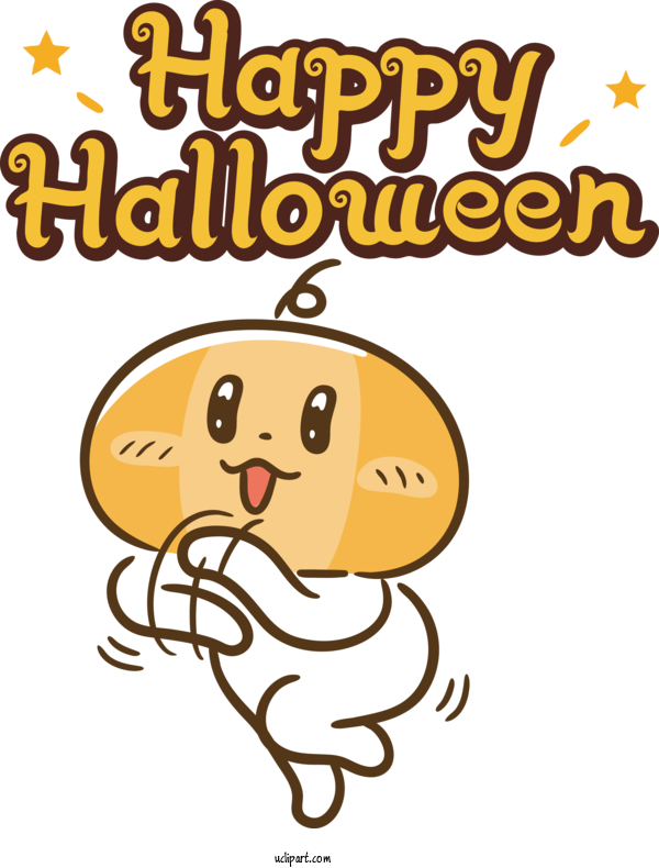 Free Holidays Cartoon Happiness Smile For Halloween Clipart Transparent Background