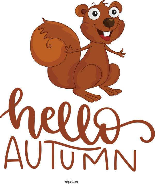 Free Nature Rodents Cartoon Logo For Autumn Clipart Transparent Background