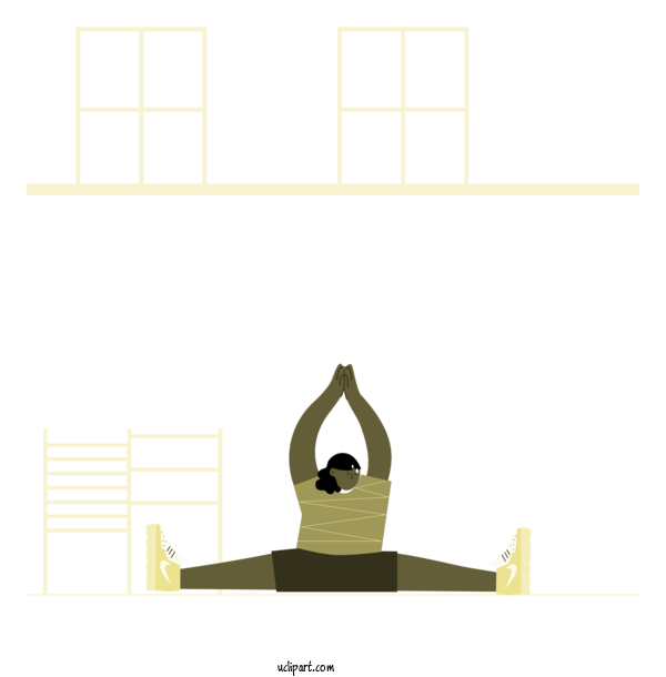 Free Sports Line Font Diagram For Yoga Clipart Transparent Background