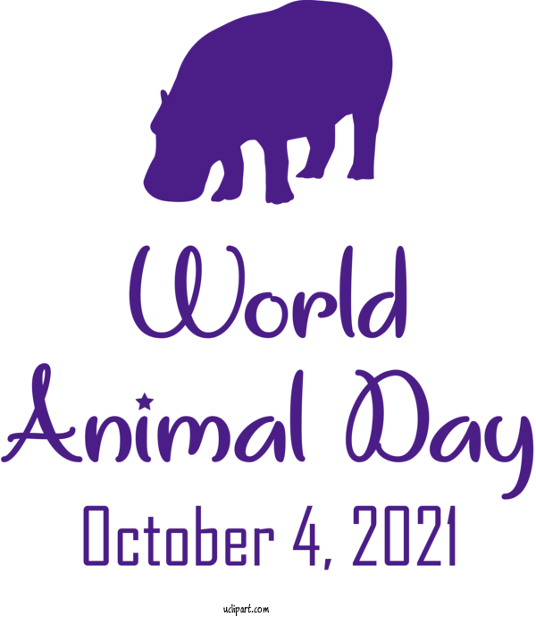 Free Holidays Logo Snout Text For World Animal Day Clipart Transparent Background