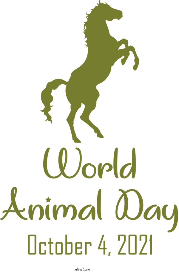 Free Holidays Horse Logo Design For World Animal Day Clipart Transparent Background