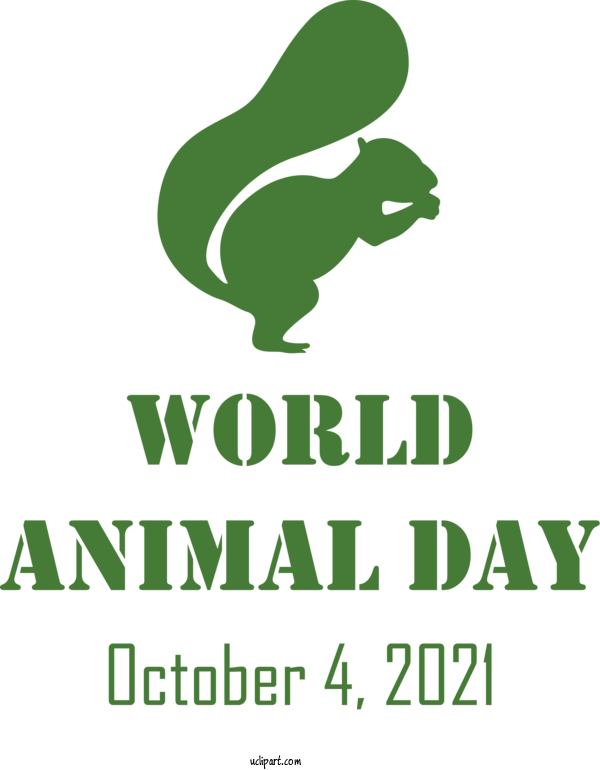 Free Holidays Logo Green Tree For World Animal Day Clipart Transparent Background