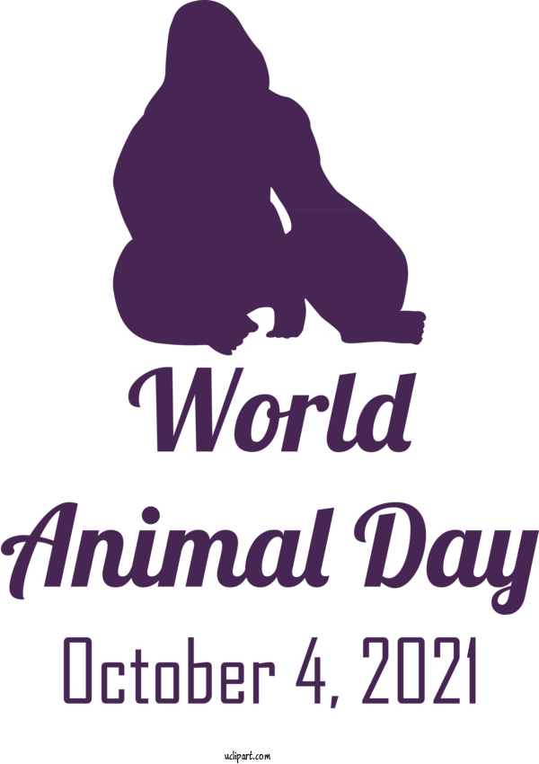 Free Holidays Logo Line Behavior For World Animal Day Clipart Transparent Background