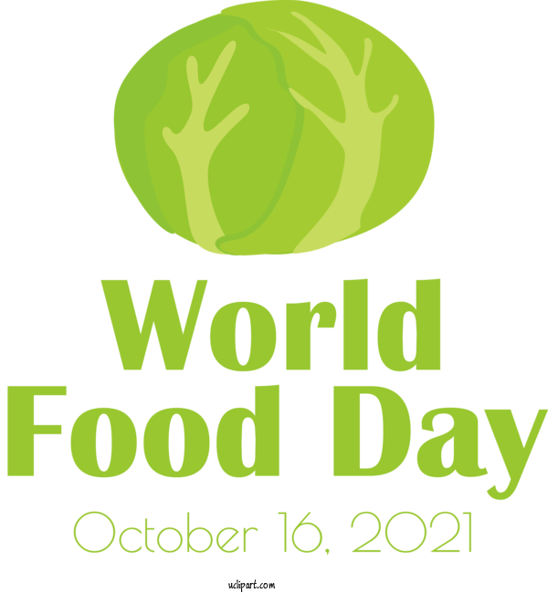 Free Holidays Logo Green Tree For World Food Day Clipart Transparent Background