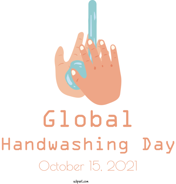 Free Holidays Logo Font Line For Global Handwashing Day Clipart Transparent Background