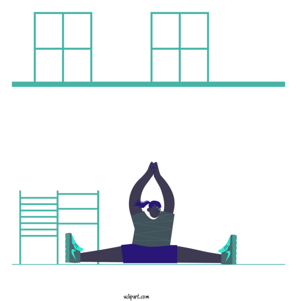 Free Sports Design Line Cartoon For Yoga Clipart Transparent Background
