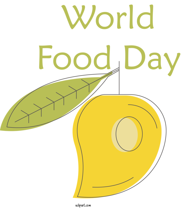 Free Holidays Leaf Commodity Yellow For World Food Day Clipart Transparent Background