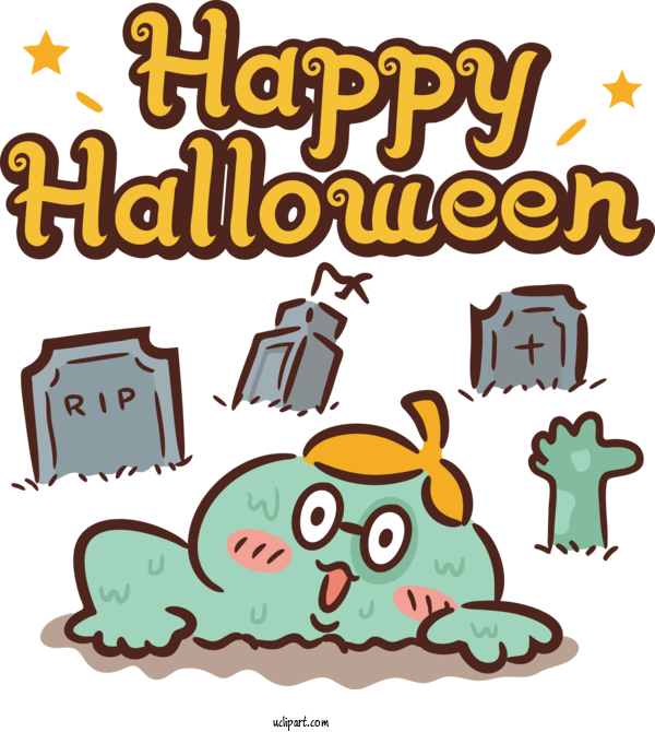 Free Holidays Cartoon Icon Drawing For Halloween Clipart Transparent Background