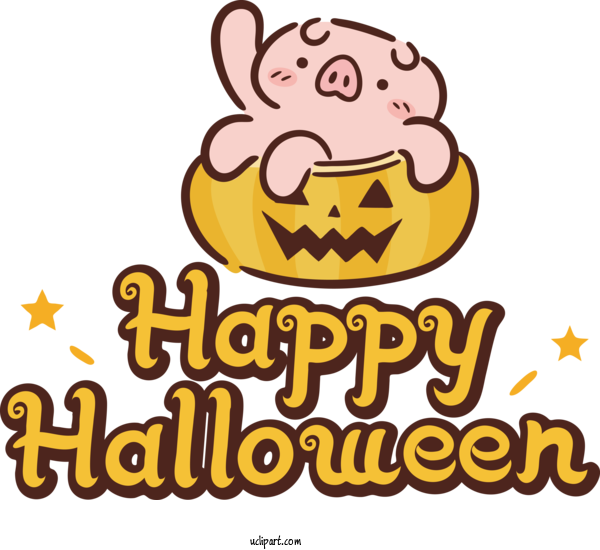 Free Holidays Cartoon Line Happiness For Halloween Clipart Transparent Background