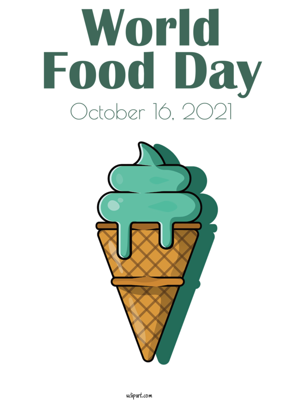 Free Holidays Ice Cream Cone Ice Cream Dairy Product For World Food Day Clipart Transparent Background