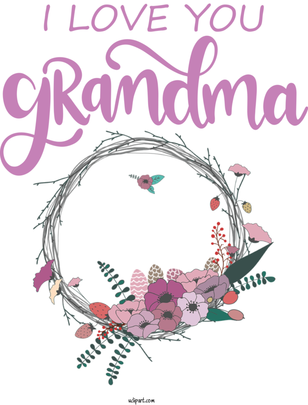 Free Holidays Floral Design Design Flower For Grandparents Day Clipart Transparent Background