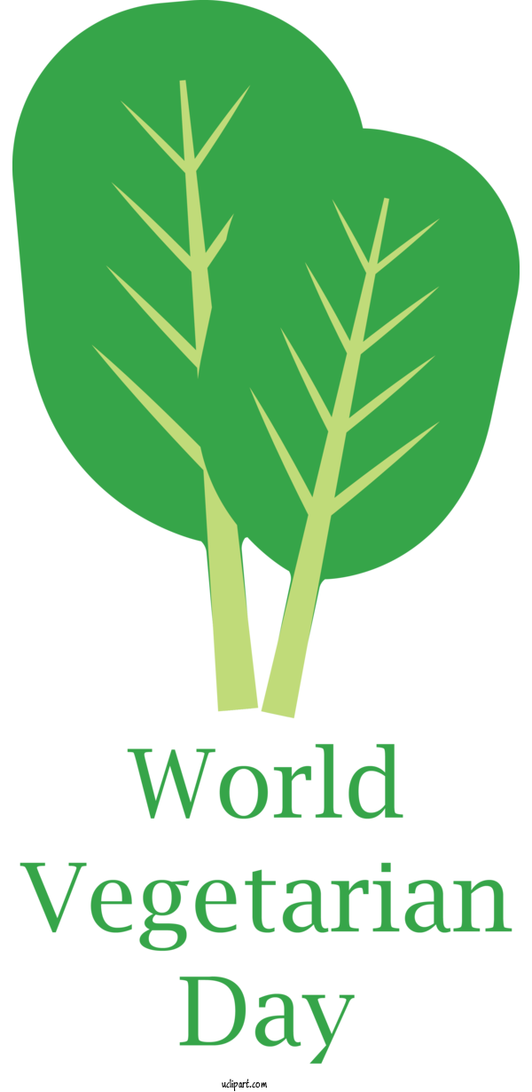 Free Holidays Leaf Logo Design For World Vegetarian Day Clipart Transparent Background