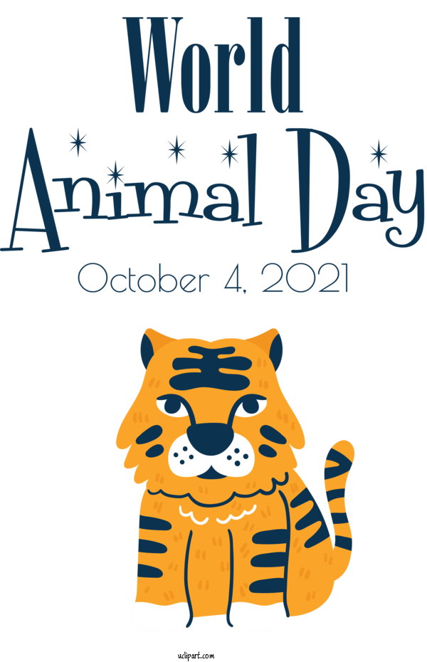 Free Holidays Cat Tiger Dog For World Smile Day Clipart Transparent Background