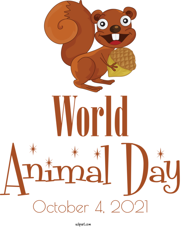 Free Holidays Squirrels Chipmunks Cartoon For World Smile Day Clipart Transparent Background