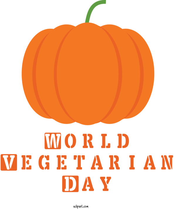 Free Holidays Squash Jack O' Lantern Vegetable For World Vegetarian Day Clipart Transparent Background