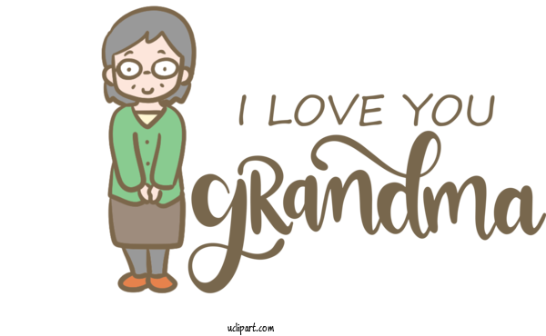 Free Holidays Human Logo Cartoon For Grandparents Day Clipart Transparent Background