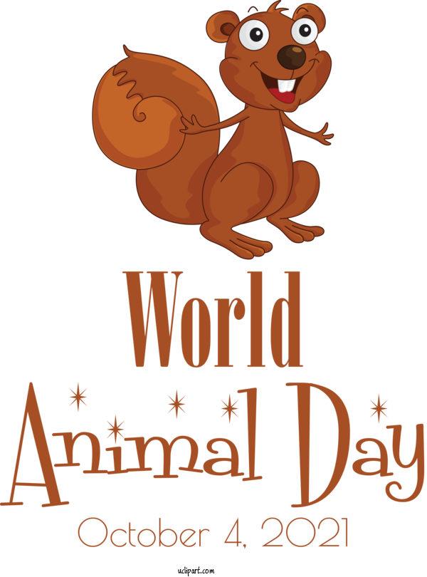 Free Holidays Squirrels Wolf Kitten For World Smile Day Clipart Transparent Background