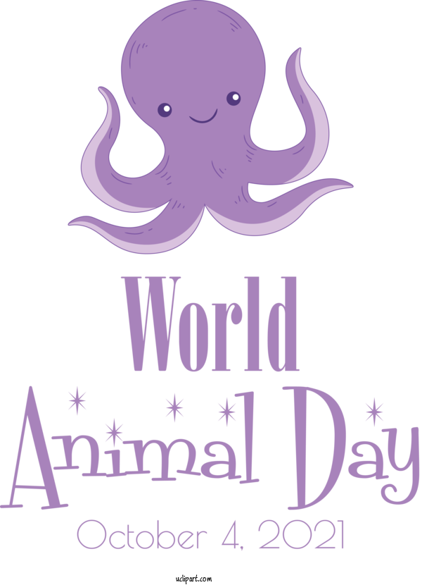 Free Holidays Octopus Logo Design For World Smile Day Clipart Transparent Background