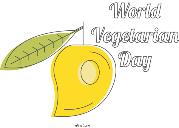 Free Holidays Leaf Design Diagram For World Vegetarian Day Clipart Transparent Background