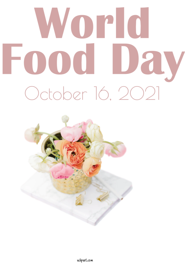 Free Holidays Floral Design Flower Cut Flowers For World Food Day Clipart Transparent Background