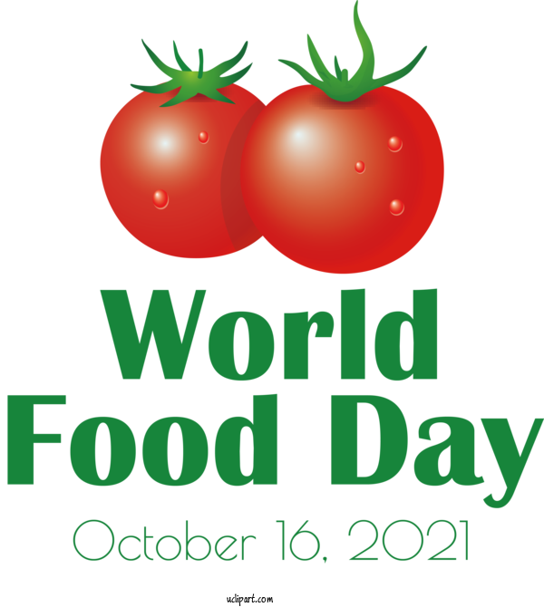 Free Holidays Tomato Natural Food Superfood For World Food Day Clipart Transparent Background