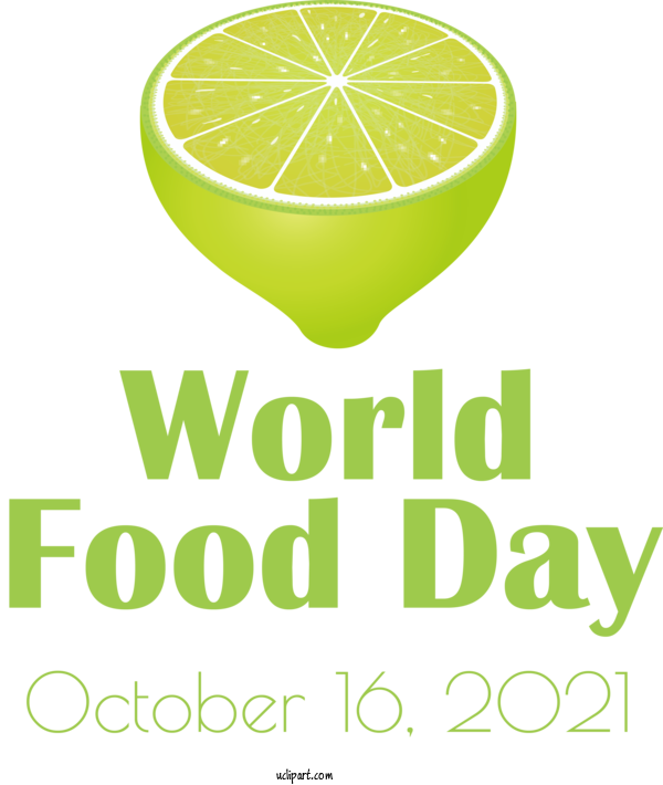 Free Holidays Lime Logo Font For World Food Day Clipart Transparent Background