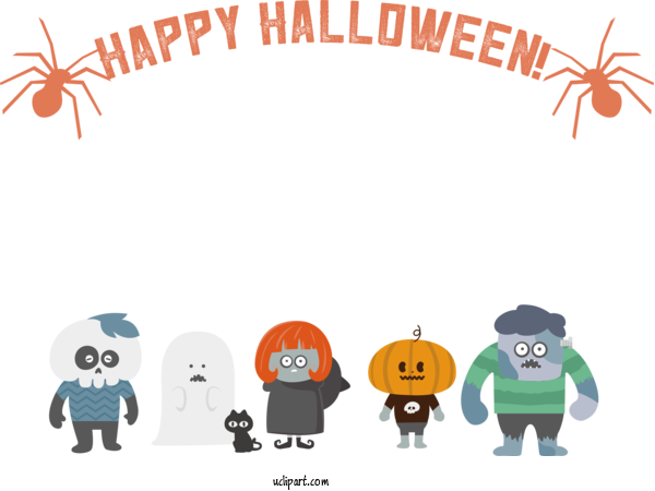 Free Holidays Drawing Cartoon Painting For Halloween Clipart Transparent Background