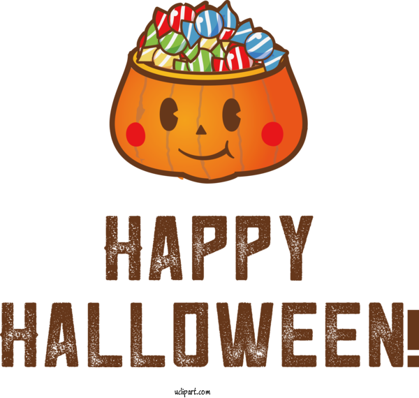 Free Holidays Logo Pumpkin Happiness For Halloween Clipart Transparent Background