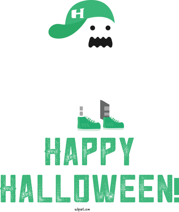 Free Holidays Human Logo Green For Halloween Clipart Transparent Background