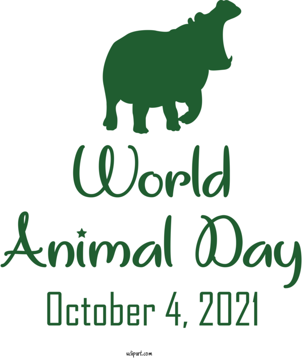 Free Holidays Logo Dog Green For World Animal Day Clipart Transparent Background