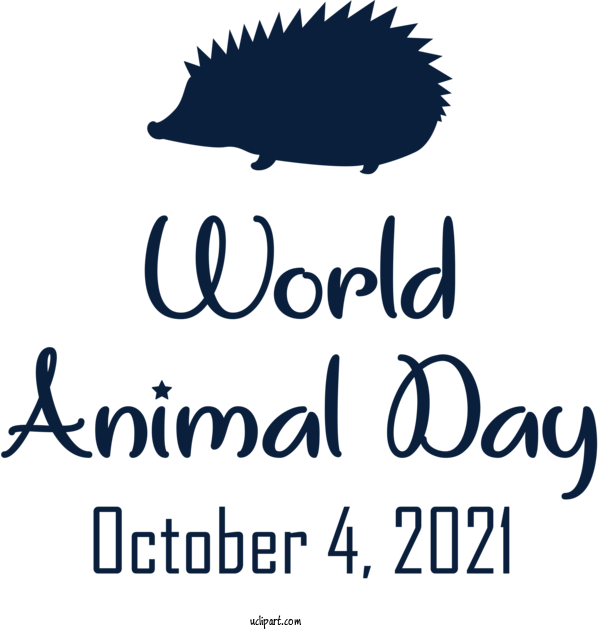Free Holidays Logo Line Blue For World Animal Day Clipart Transparent Background