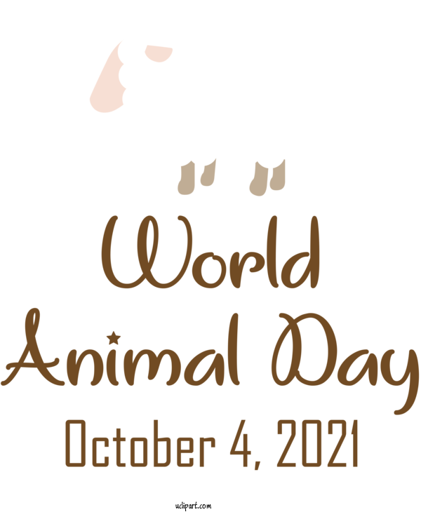 Free Holidays Logo Vibram For World Animal Day Clipart Transparent Background