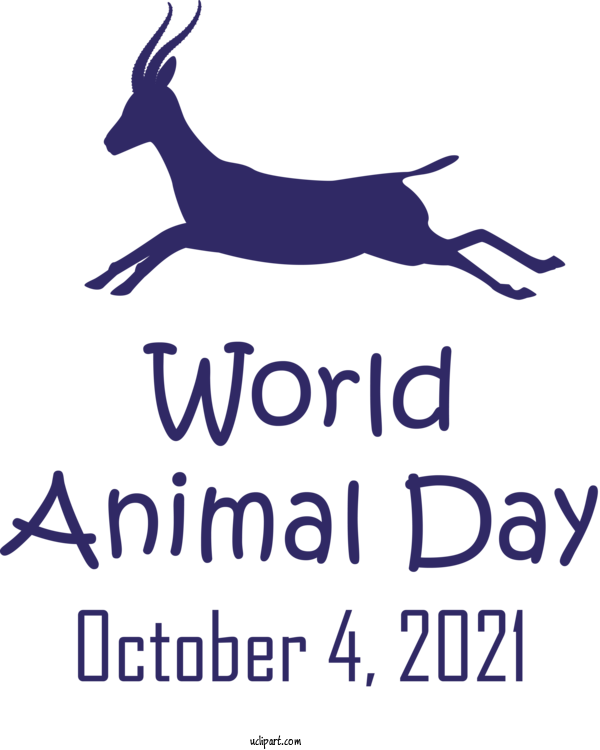 Free Holidays Deer Human Logo For World Animal Day Clipart Transparent Background