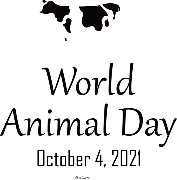 Free Holidays Human Logo Black And White For World Animal Day Clipart Transparent Background