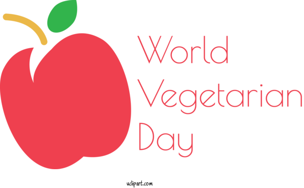 Free Holidays Design Logo Line For World Vegetarian Day Clipart Transparent Background