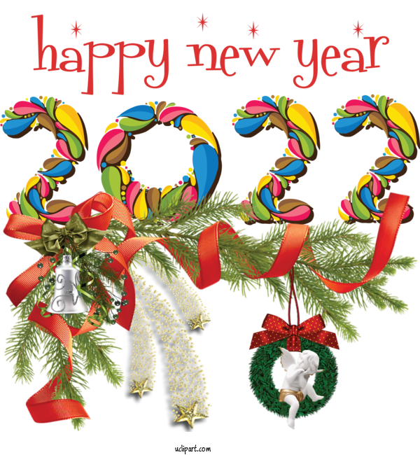 Free Holidays New Year Merry Christmas And Happy New Year 2022 Christmas Day For New Year 2022 Clipart Transparent Background