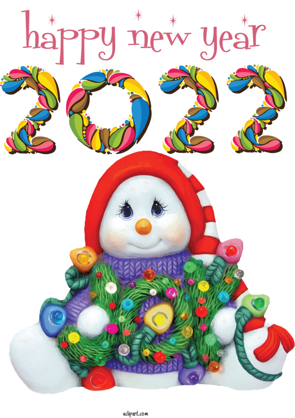 Free Holidays Christmas Day Rudolph Snowman For New Year 2022 Clipart Transparent Background