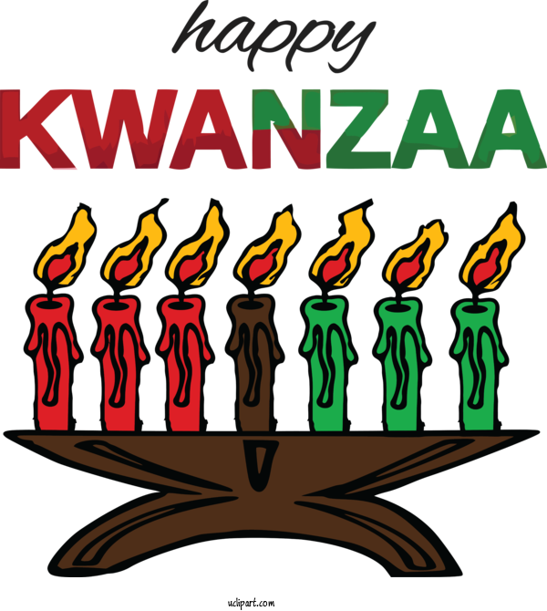 Free Holidays Kwanzaa Candle Kinara For Kwanzaa Clipart Transparent Background