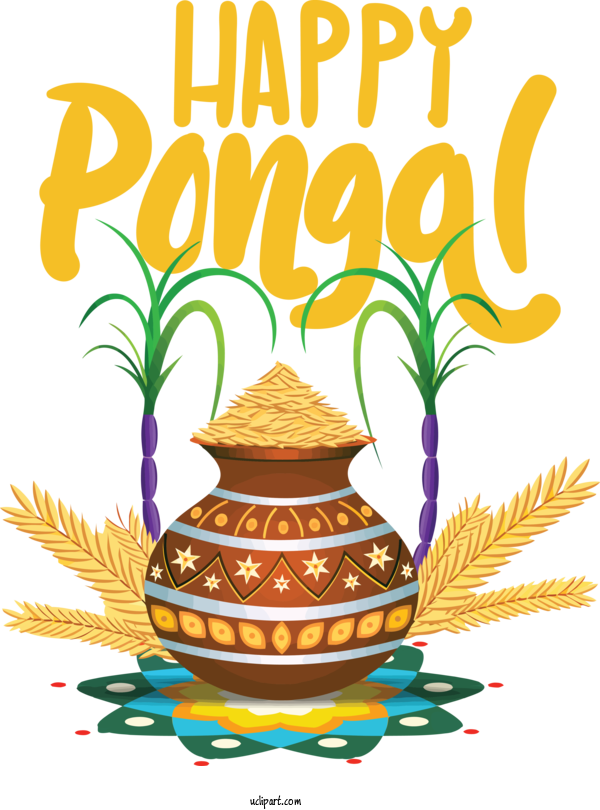 Free Holidays Pongal Tamil Cuisine Mattu Pongal For Pongal Clipart Transparent Background