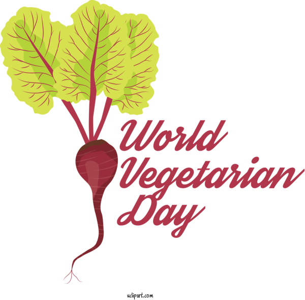 Free Holidays Leaf Plant Stem Line For World Vegetarian Day Clipart Transparent Background