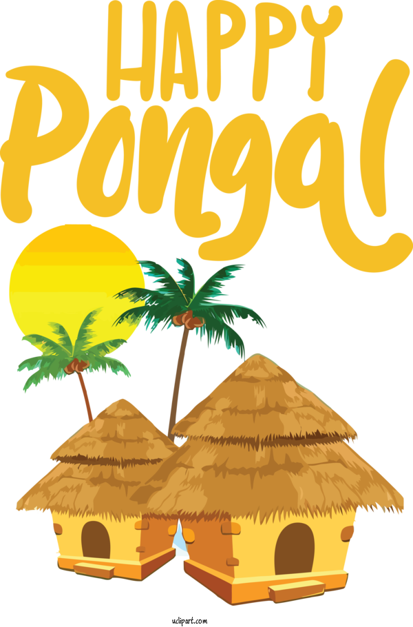 Free Holidays Pongal Mattu Pongal Design For Pongal Clipart Transparent Background