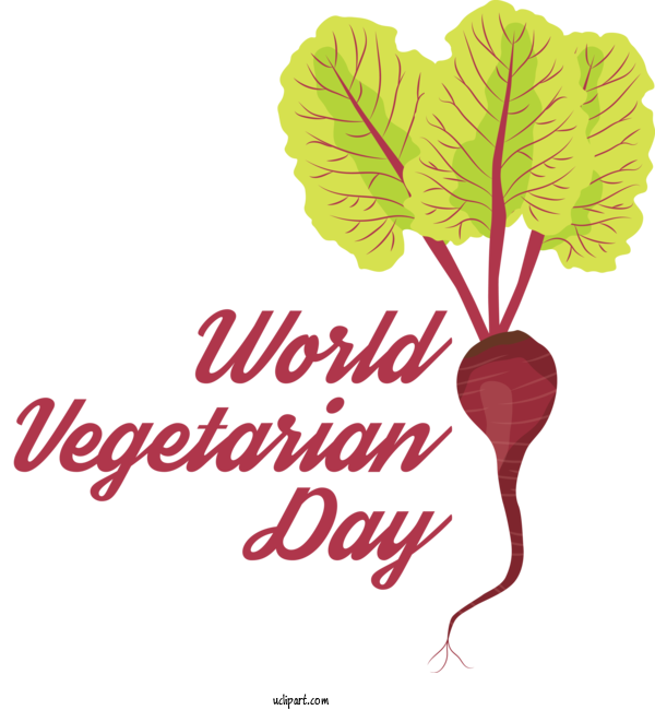 Free Holidays Leaf Flower Plant Stem For World Vegetarian Day Clipart Transparent Background