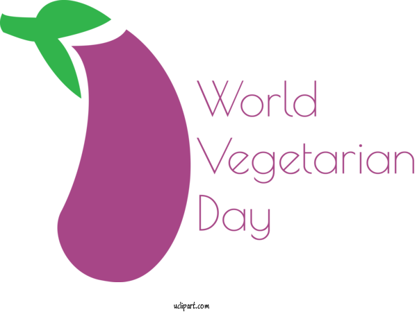 Free Holidays Logo Font Design For World Vegetarian Day Clipart Transparent Background