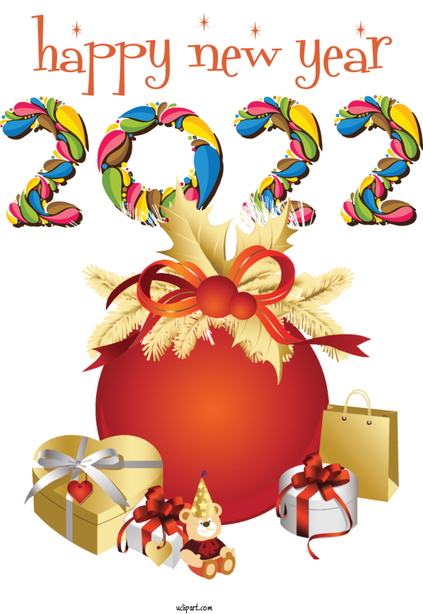 Free Holidays Rudolph Christmas Day Santa Claus For New Year 2022 Clipart Transparent Background
