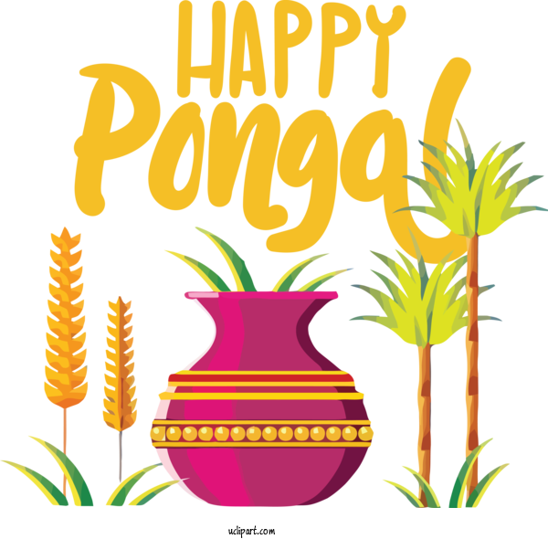Free Holidays Leaf Logo Flower For Pongal Clipart Transparent Background