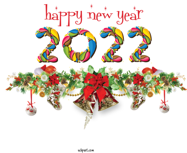 Free Holidays New Year Christmas Day Merry Christmas And Happy New Year 2022 For New Year 2022 Clipart Transparent Background