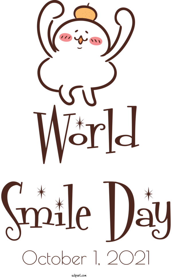 Free Holidays Logo Line Happiness For World Smile Day Clipart Transparent Background