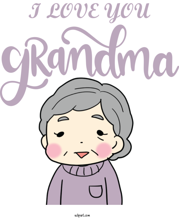 Free Holidays Human  Face For Grandparents Day Clipart Transparent Background