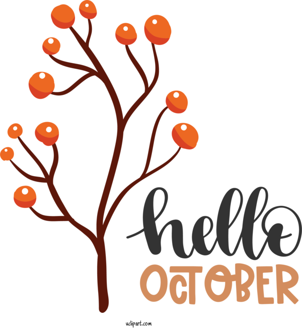 Free Nature Transparency October Logo For Autumn Clipart Transparent Background